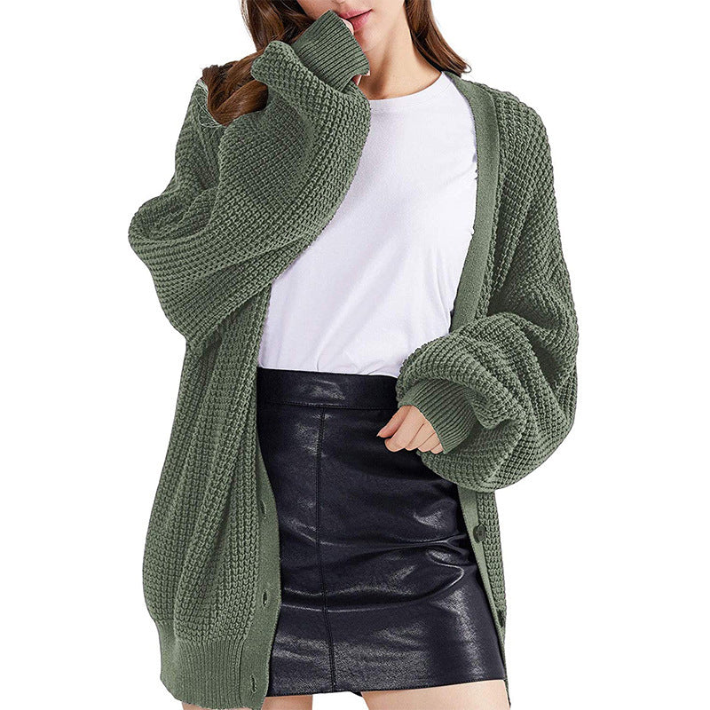 IvyShape | Trendy Single-Breasted Knit Cardigan for Women