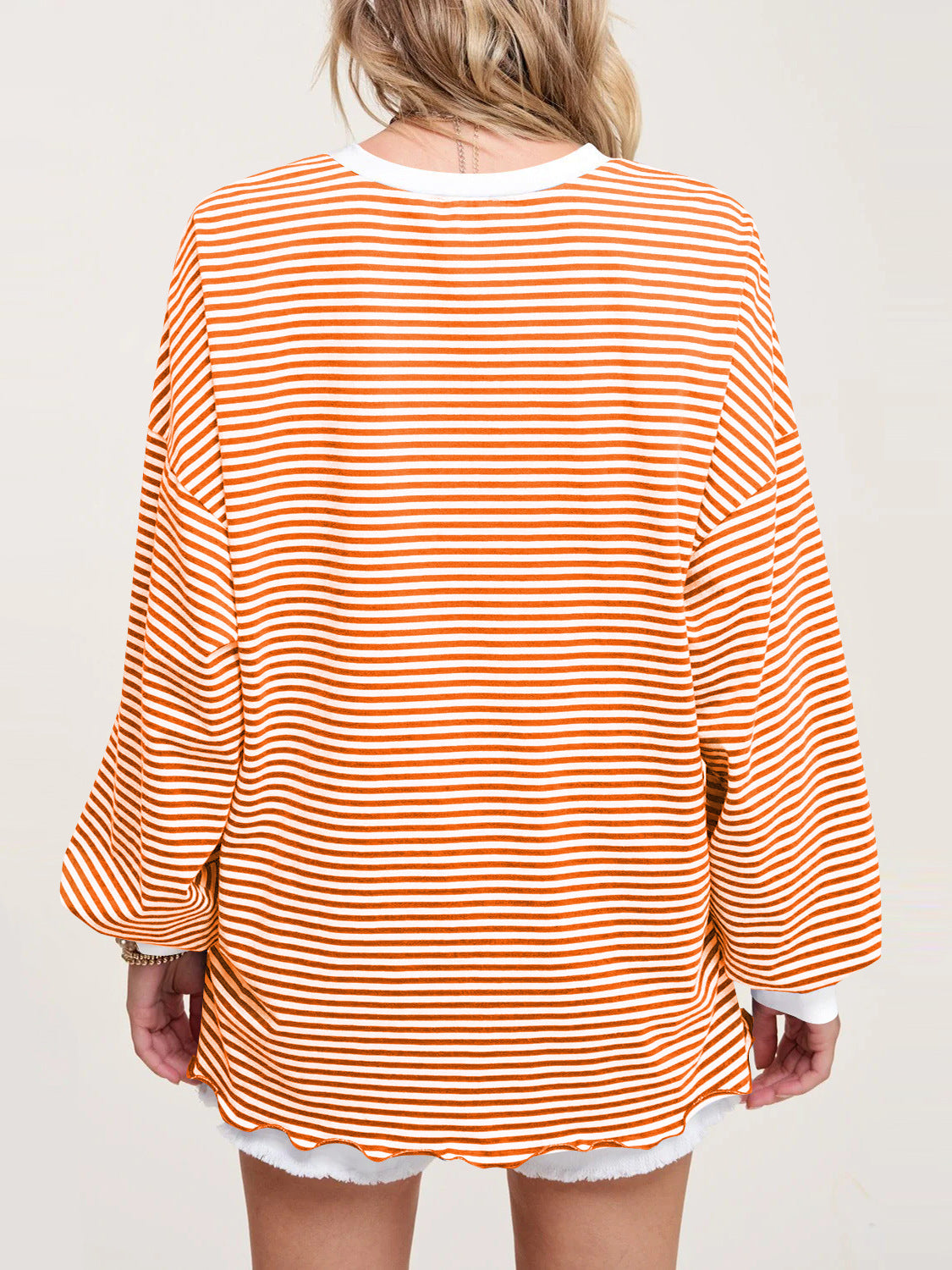 IvyShape | Striped long sleeve sweatshirt