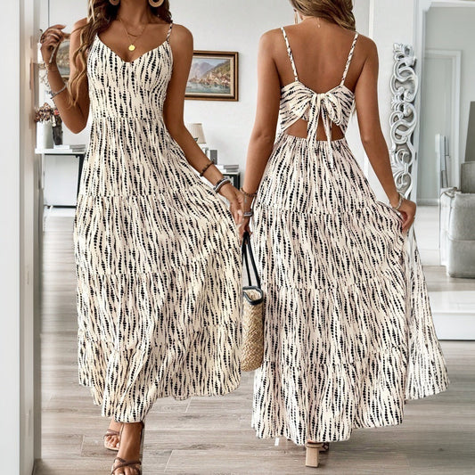 IvyShape | Irregular Stripe Design Long Dress