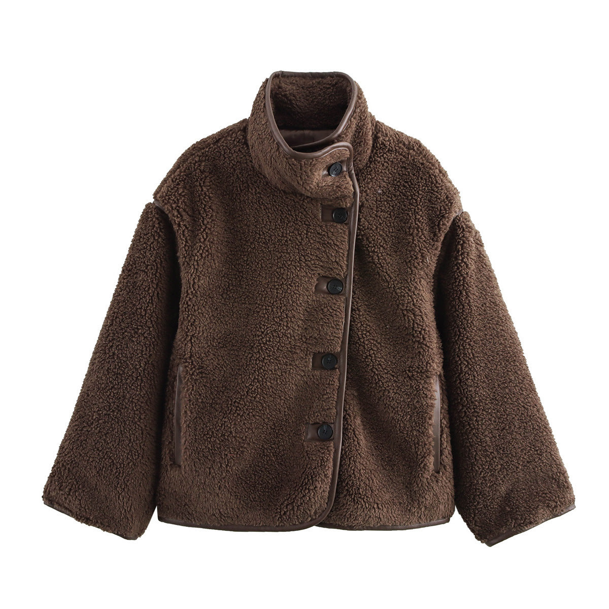 IvyShape | Casual Long Sleeve Teddy Fleece Coat