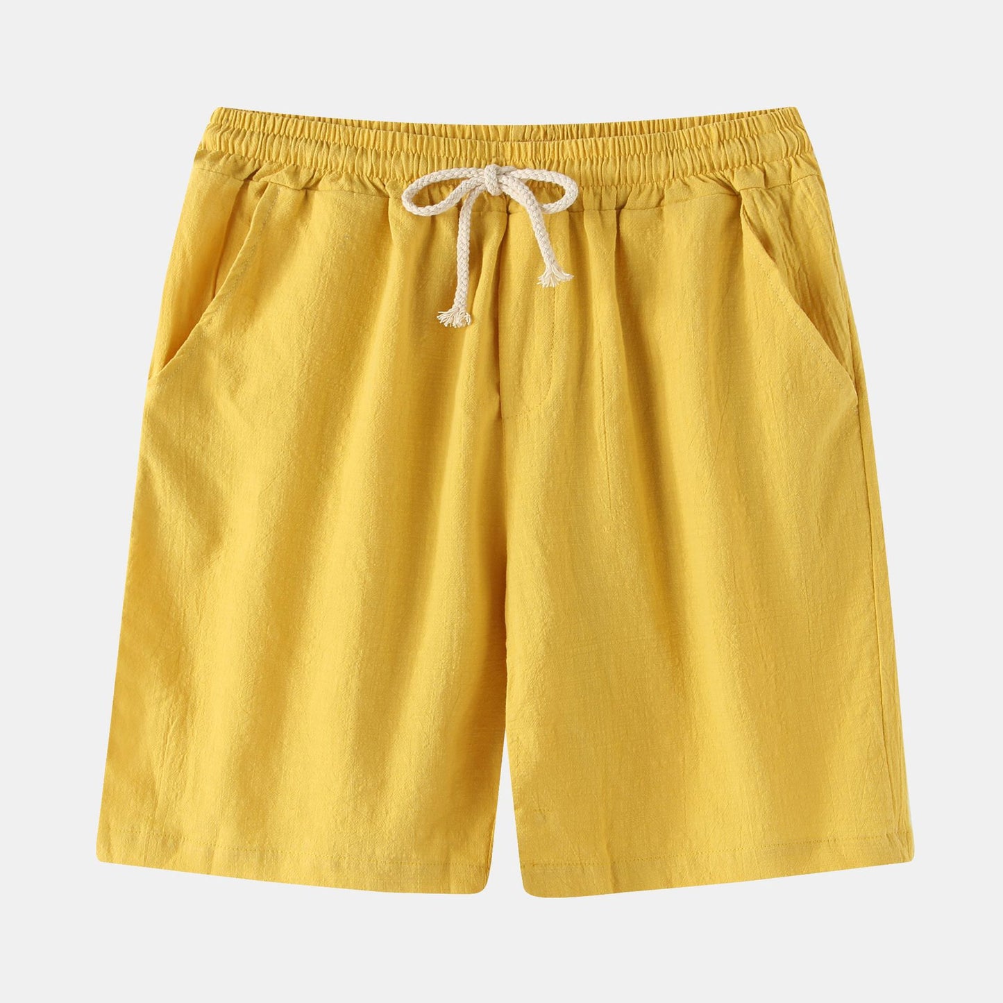 Men's fabric shorts with elastic waistband and side pockets Ivyshape