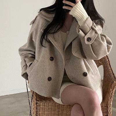 Ivyshape | Oversized Jacket with Buttons for Women