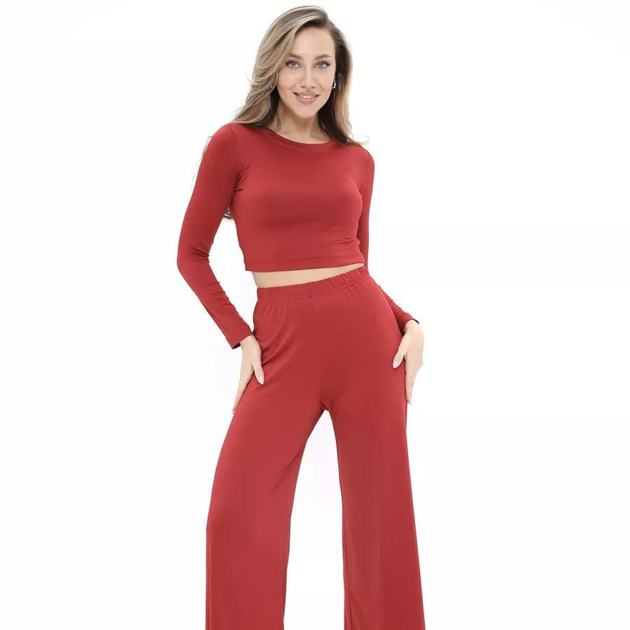 IvyShape | Soft Long Sleeve Long Pants Casual Set