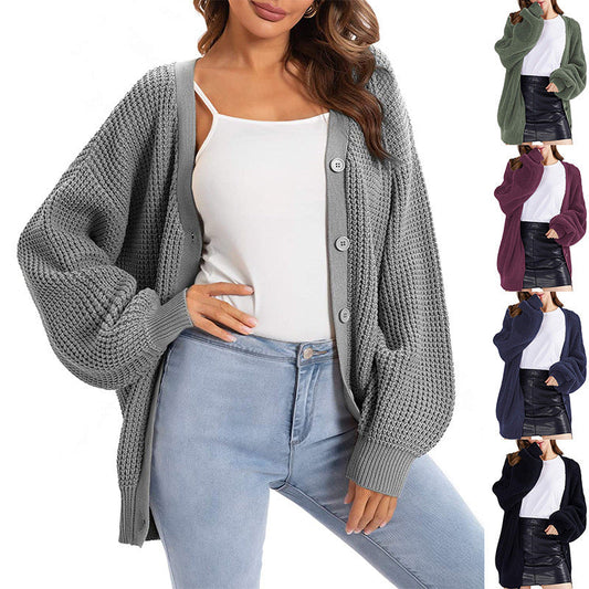 IvyShape | Trendy Single-Breasted Knit Cardigan for Women