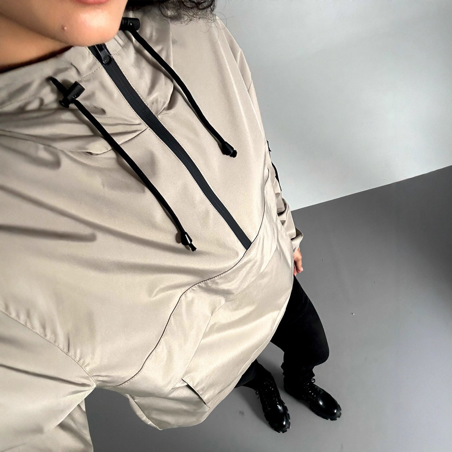 Women’s functional jacket with practical pockets and adjustable waistband Ivyshape