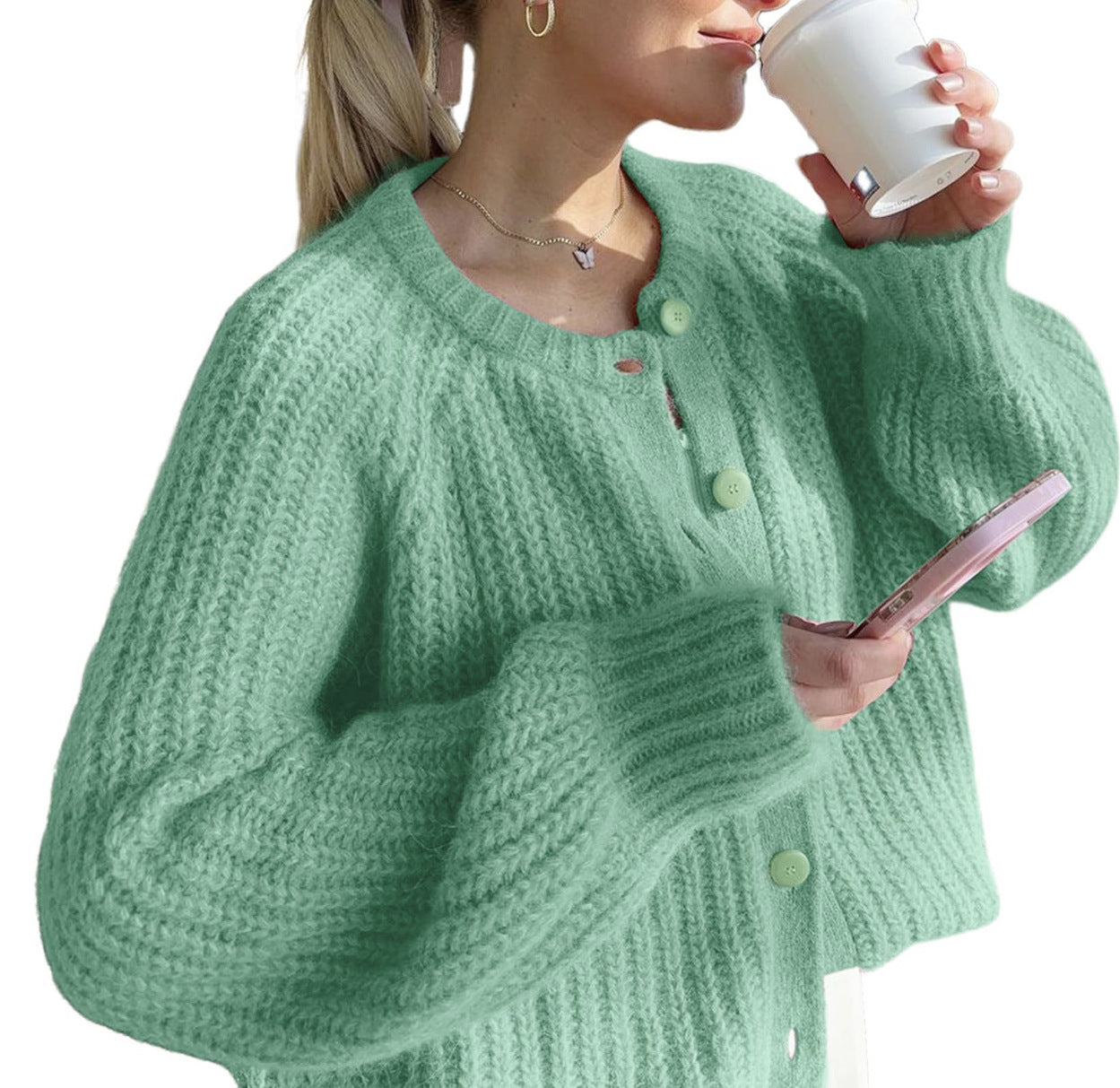 Women's Cozy Knit Cardigan Ivyshape