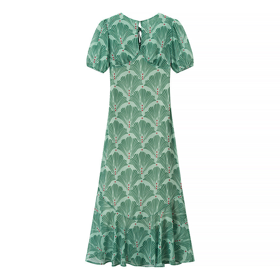 Ladies maxi dress with fresh floral design and casual cut Ivyshape