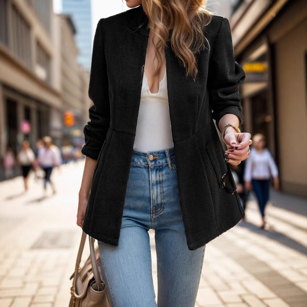 Women Elegant structured blazer jacket Ivyshape