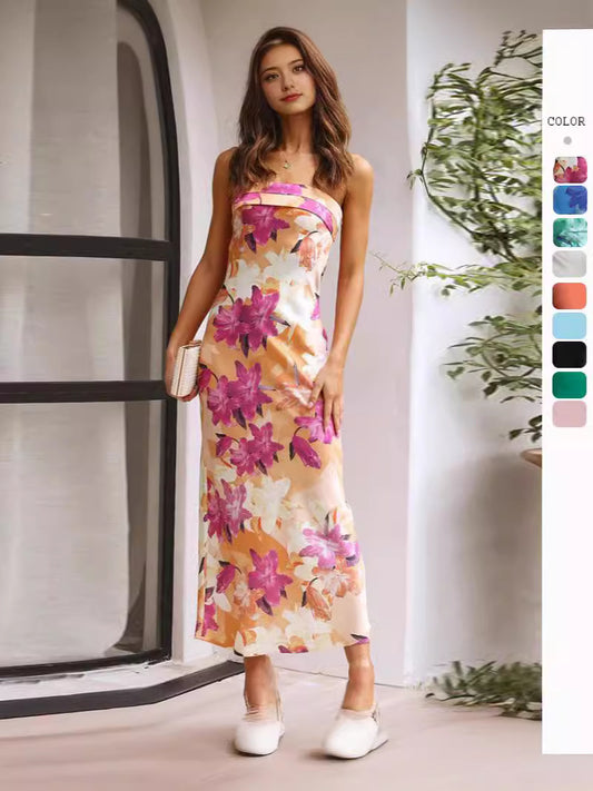 Women Elegant Strapless Evening Dress Ivyshape