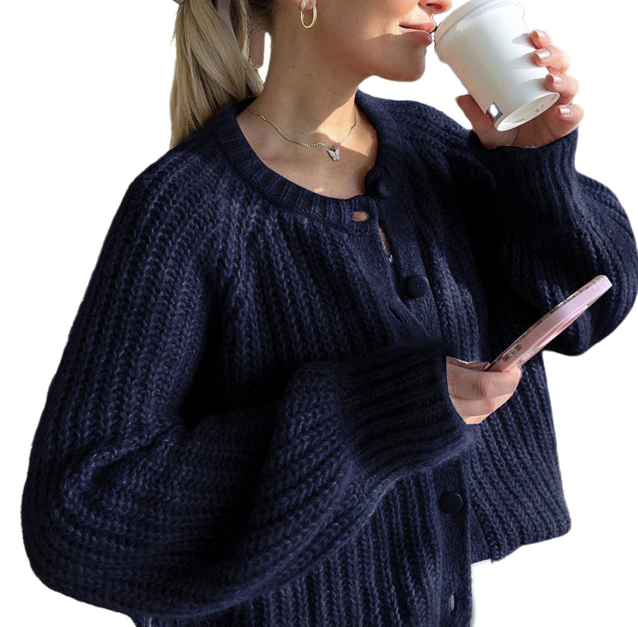 Women's Cozy Knit Cardigan Ivyshape