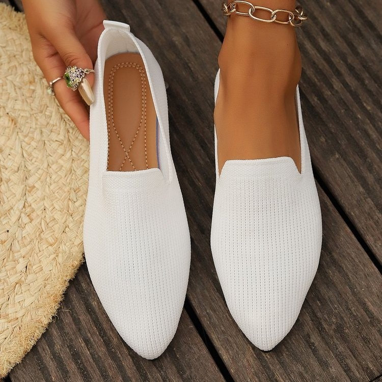 Women Breathable Knit Slip-On Loafers Ivyshape