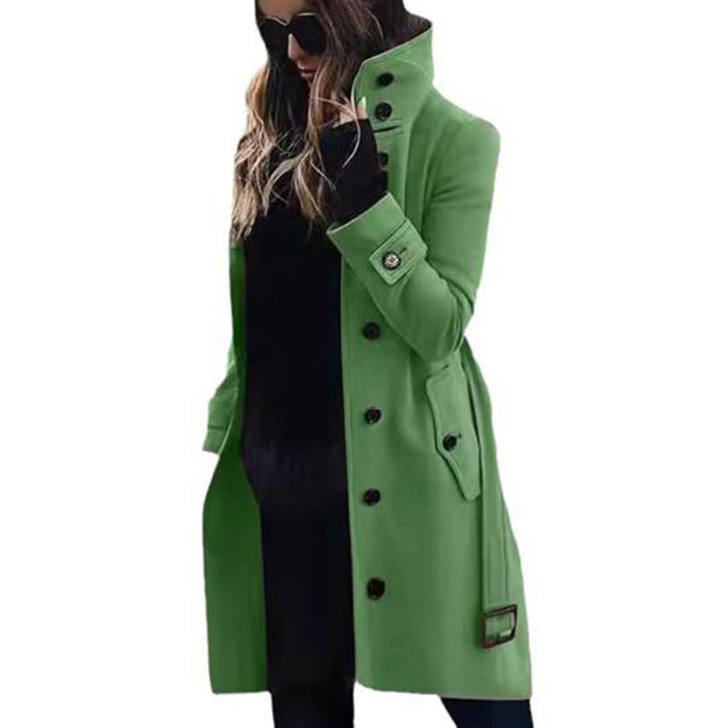 IvyShape | Slim Fit Woolen Coat for Women