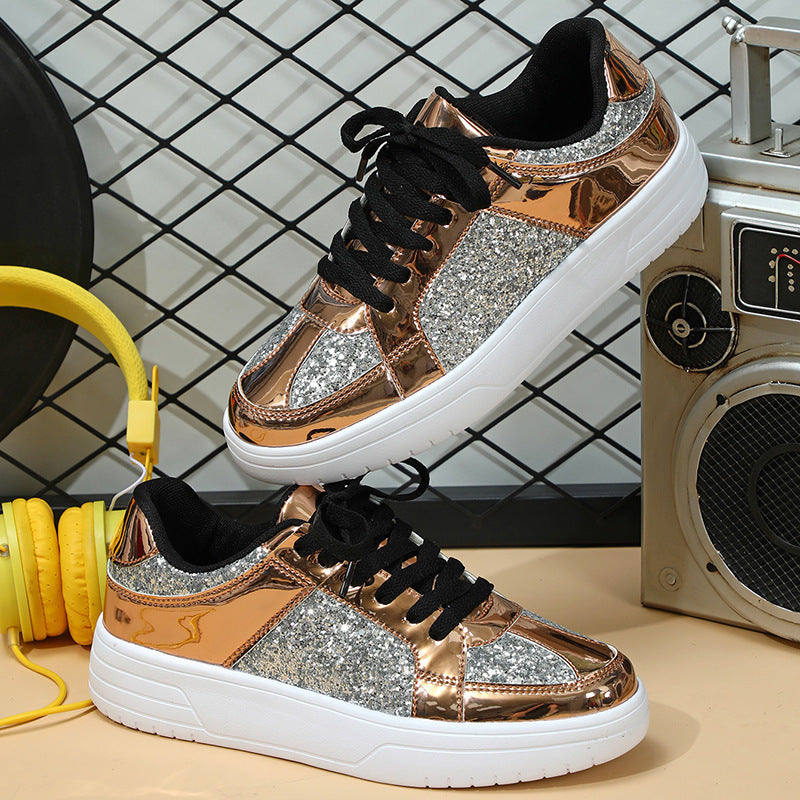 Women’s Fashion Glitter Sneakers Ivyshape