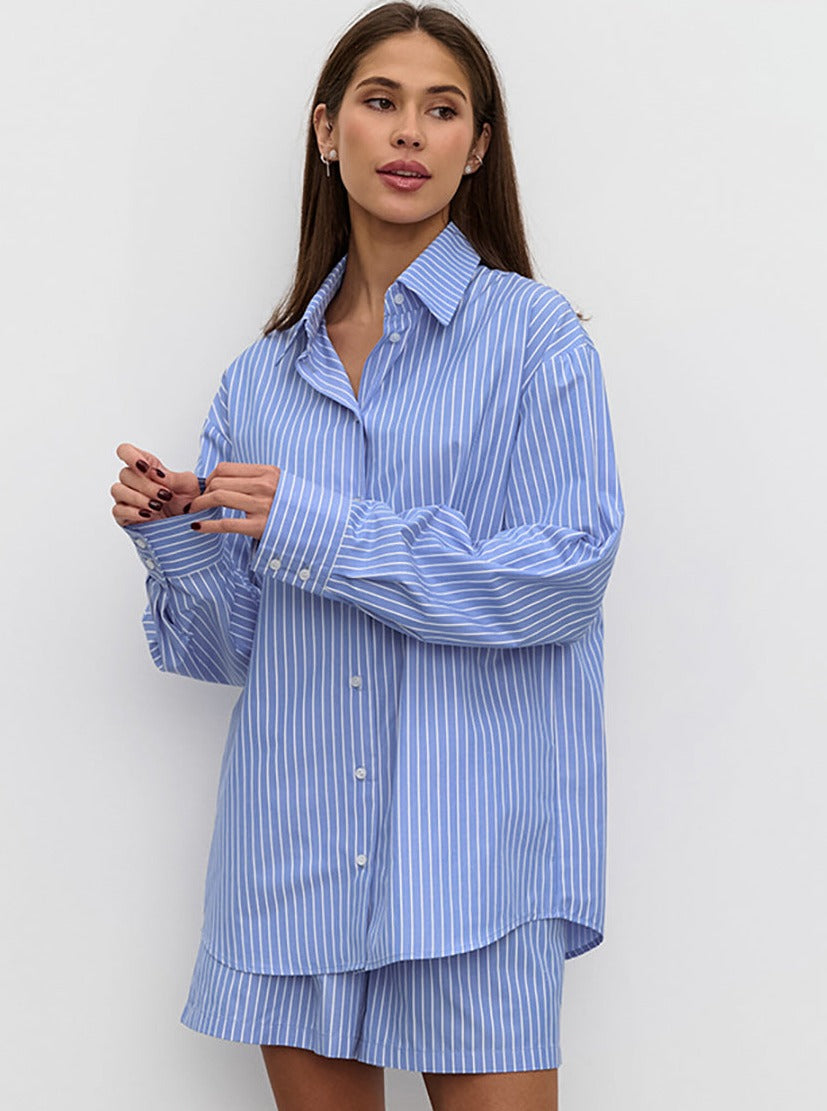 Ivyshape | Pure Cotton Temperament Stripes Women's Clothing Spring-Summer