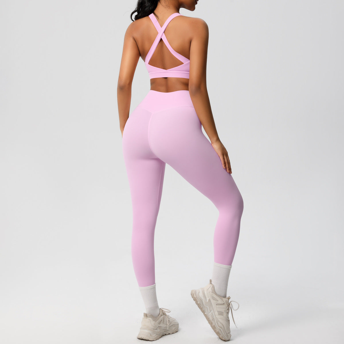 Ladies Sports Bra and High-Performance Leggings Set with Breathable Design Ivyshape