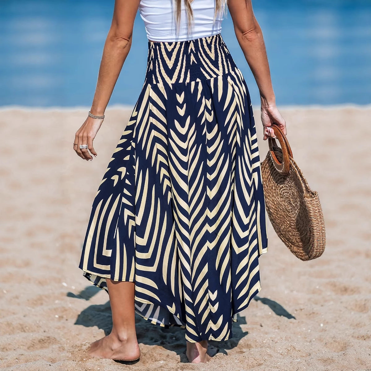 Women High-Low Maxi Skirt Ivyshape