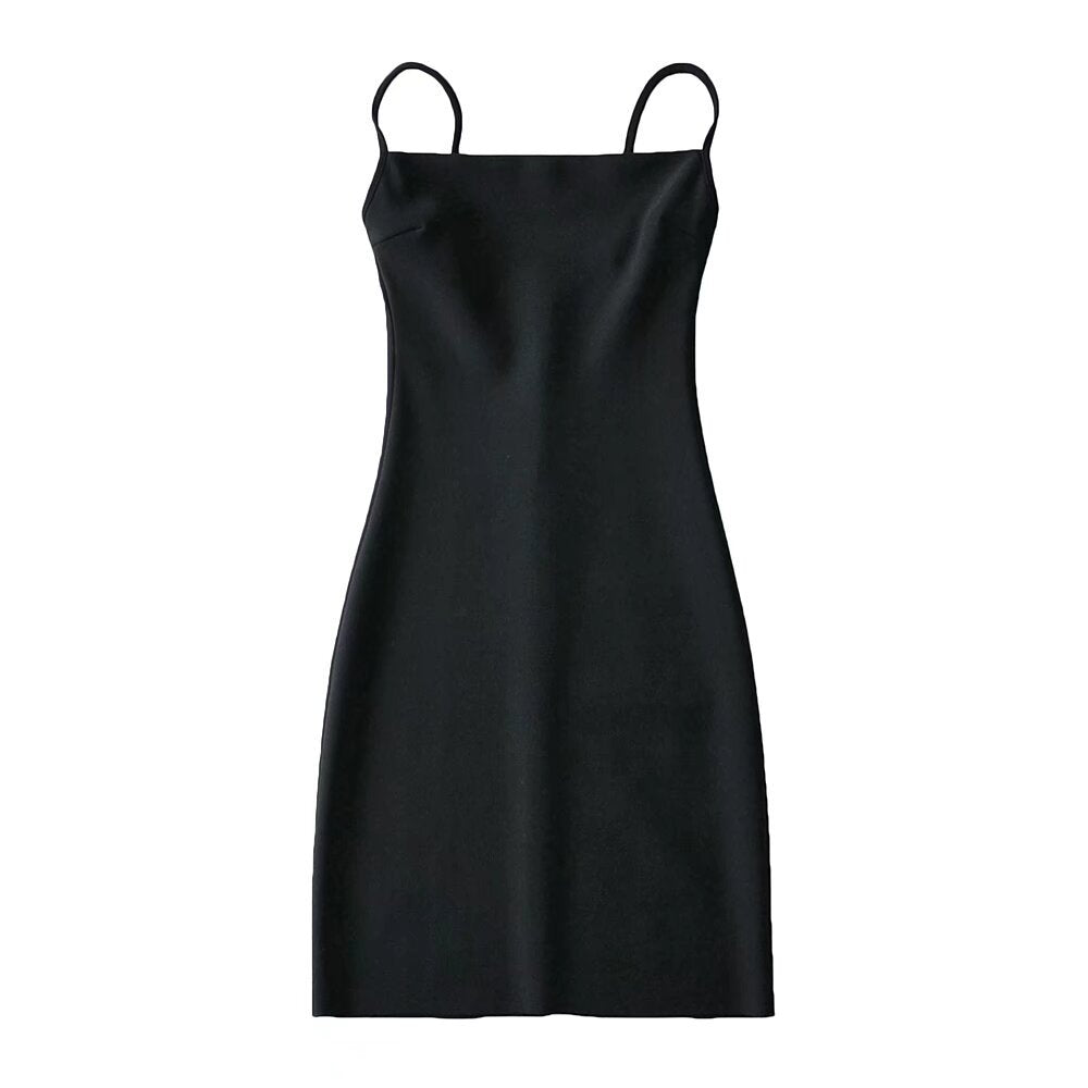 Women elegant spaghetti strap dress Ivyshape