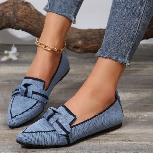 Ladies Elegant Mules with Stylish Bow Application Ivyshape