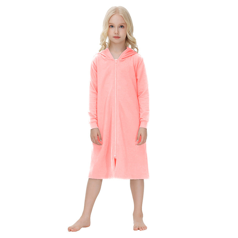 Women’s Hooded Nightgown with Zipper Ivyshape