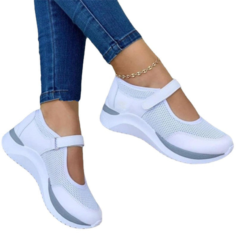 Women's Comfortable Mesh Sneakers with Adjustable Strap Ivyshape