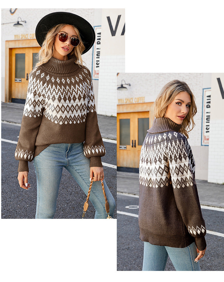 IvyShape | High collar sweater women's sweater