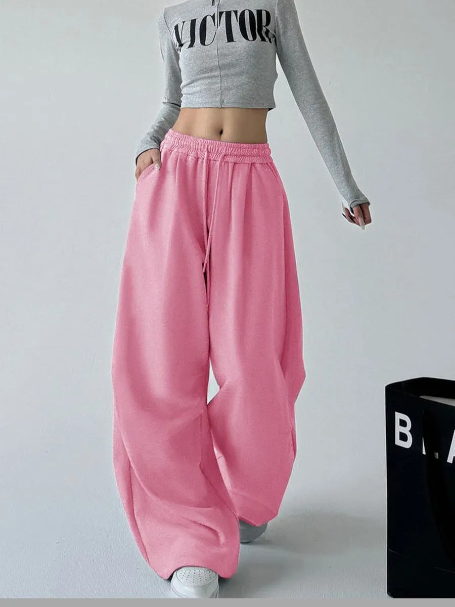Women's casual joggers with a wide cut and elastic waistband Ivyshape