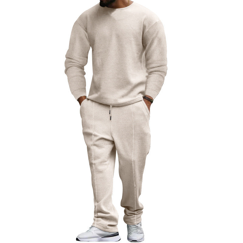 Men's Comfortable Leisure Sweater with Matching Chino Pants Ivyshape
