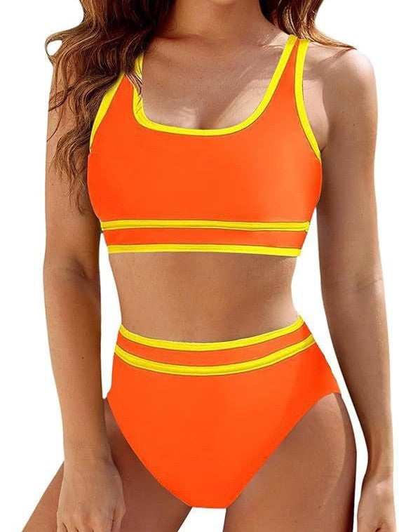 Women's Sporty Bikini Set with High Waist and Wide Straps Ivyshape