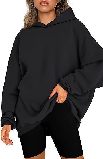 Ivyshape | Hooded Oversized Fleece Sweatshirt