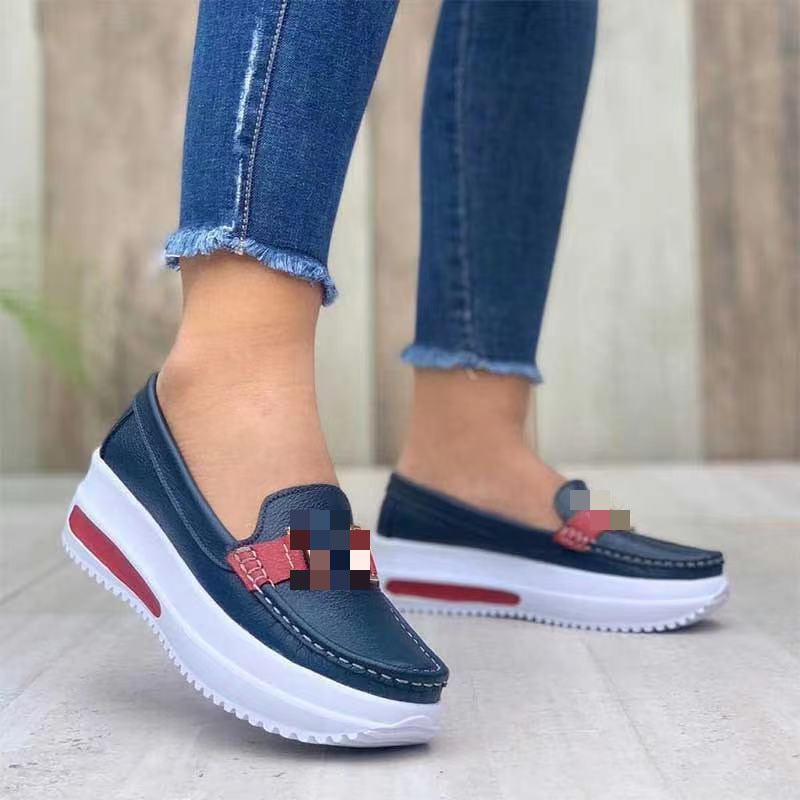 Women Slip-On Casual Shoes with cushioning platform sole and stylish accents Ivyshape