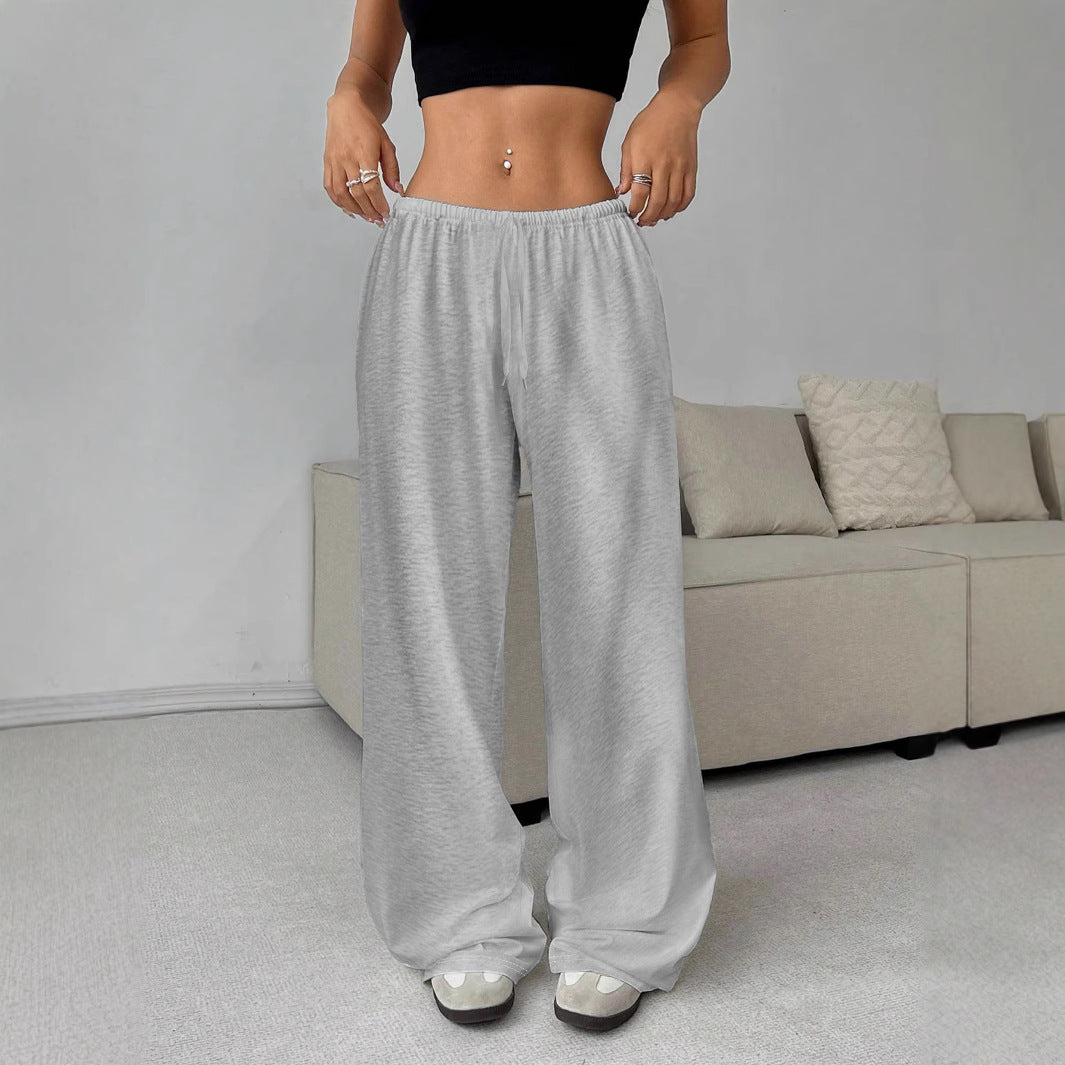 Women's Loose-Fitting Fabric Trousers with Elastic Waistband and Comfortable Cut Ivyshape