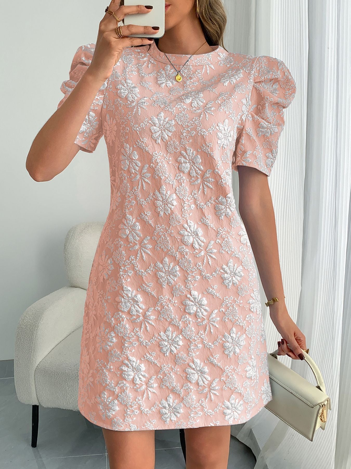 Women Embroidered Floral Mini Dress Ivyshape
