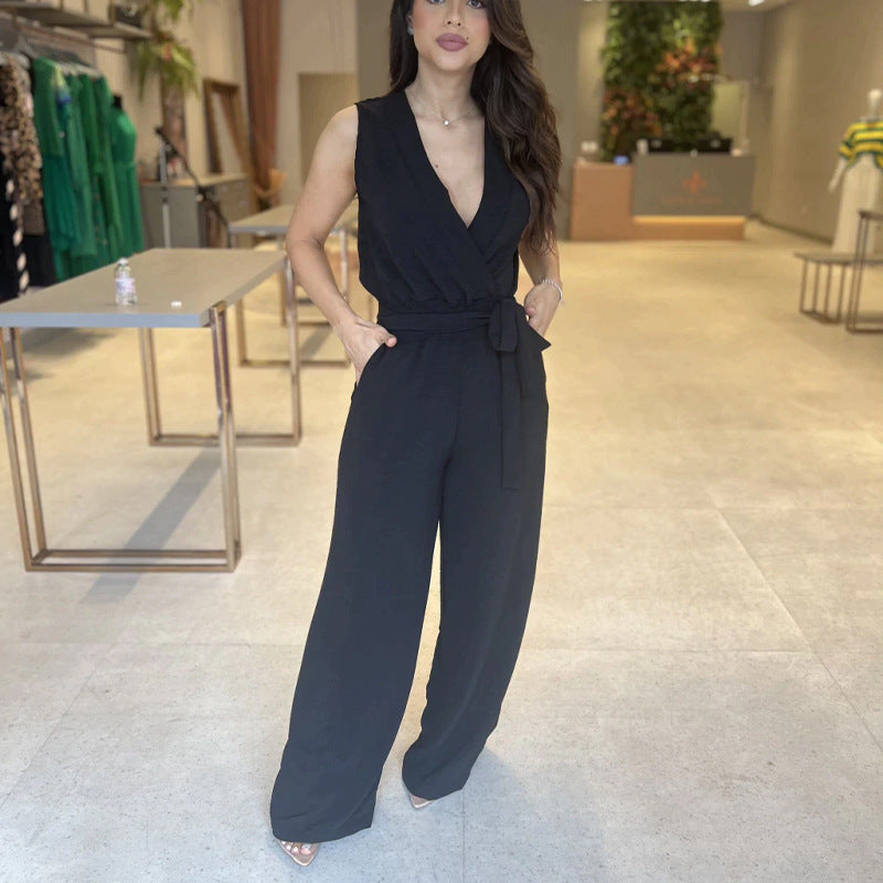 Women Elegant Wide Leg Jumpsuit Ivyshape