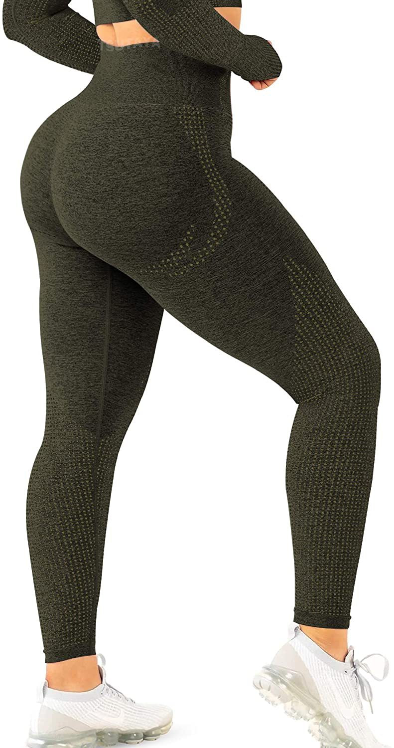Ladies High Performance Fitness Leggings with Structured Surface Ivyshape