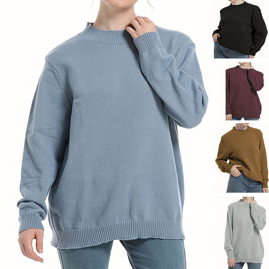 IvyShape | Comfortable Commuter Round Neck Knitted Sweater