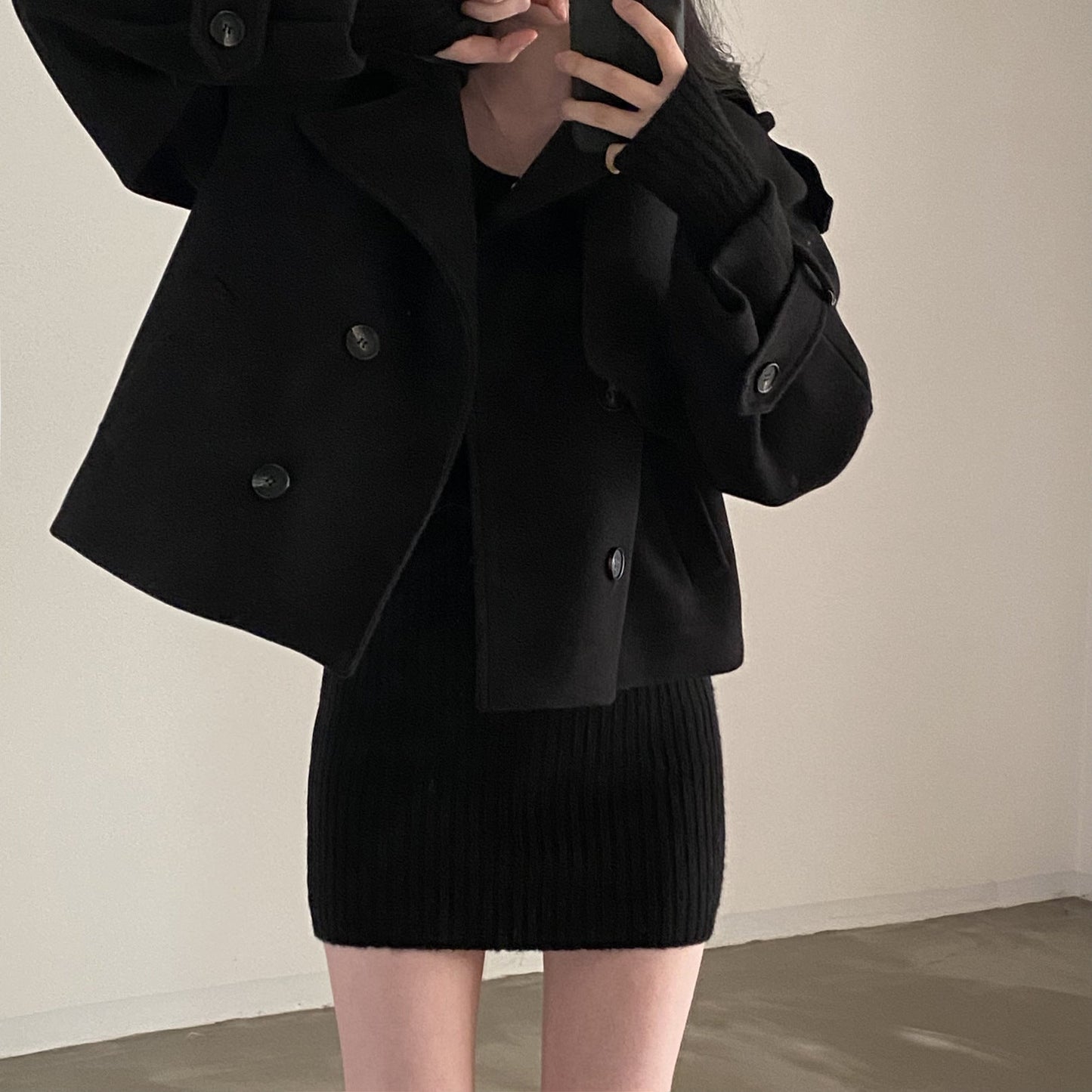 Ivyshape | Oversized Jacket with Buttons for Women