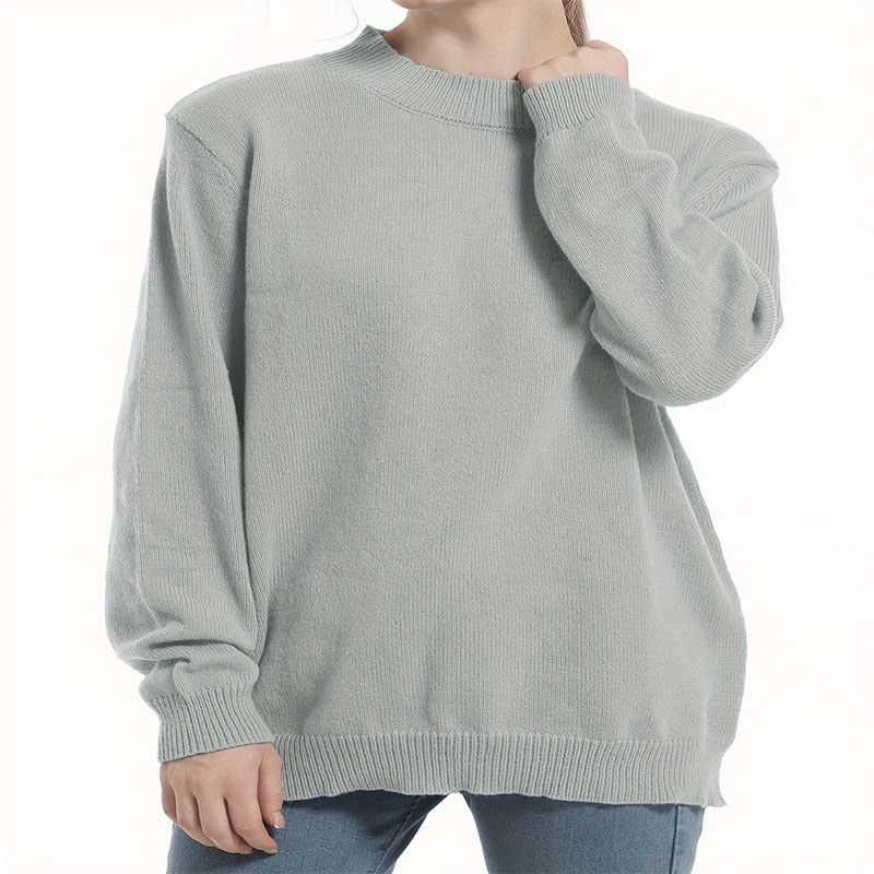 IvyShape | Comfortable Commuter Round Neck Knitted Sweater