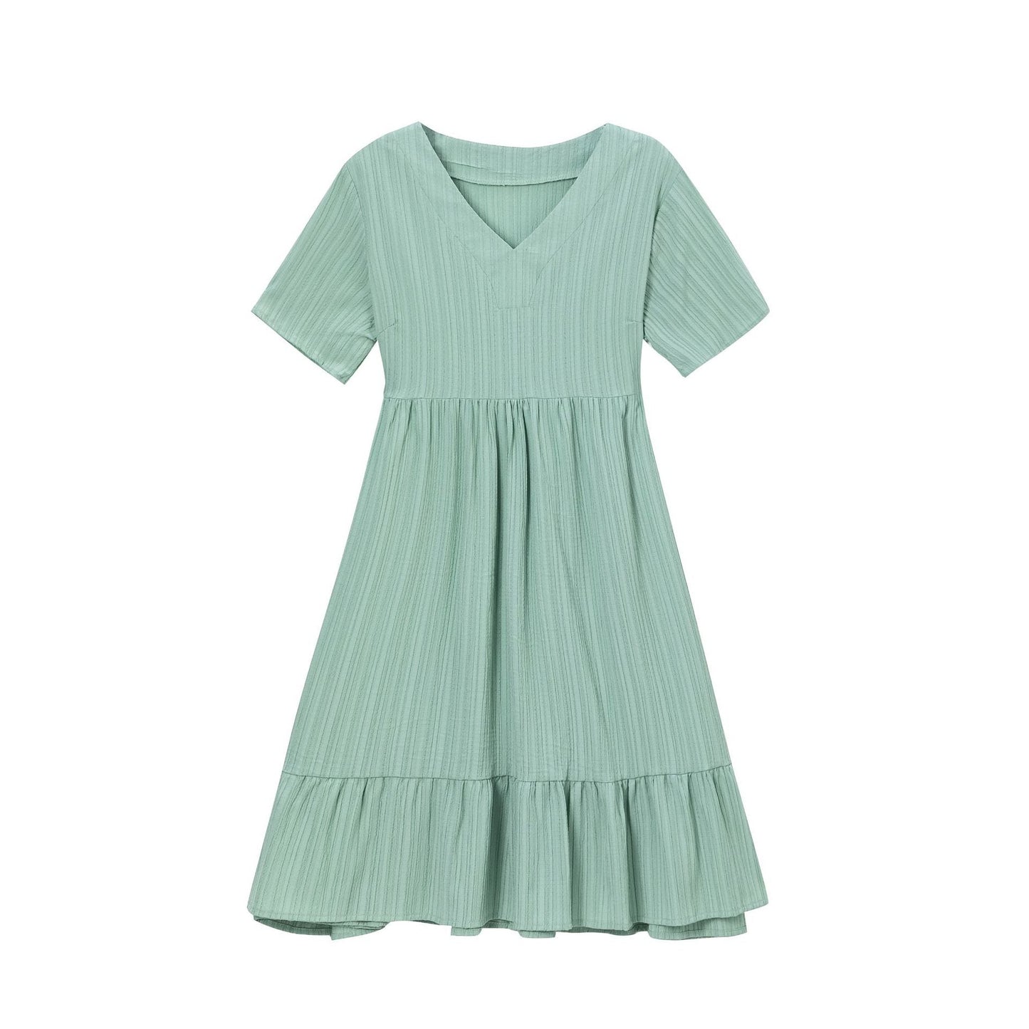 IvyShape | Flowing Waist-Tied Casual Short Dress