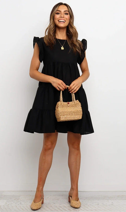Women Casual Dress with Ruffle Details and Fitted Silhouette Ivyshape