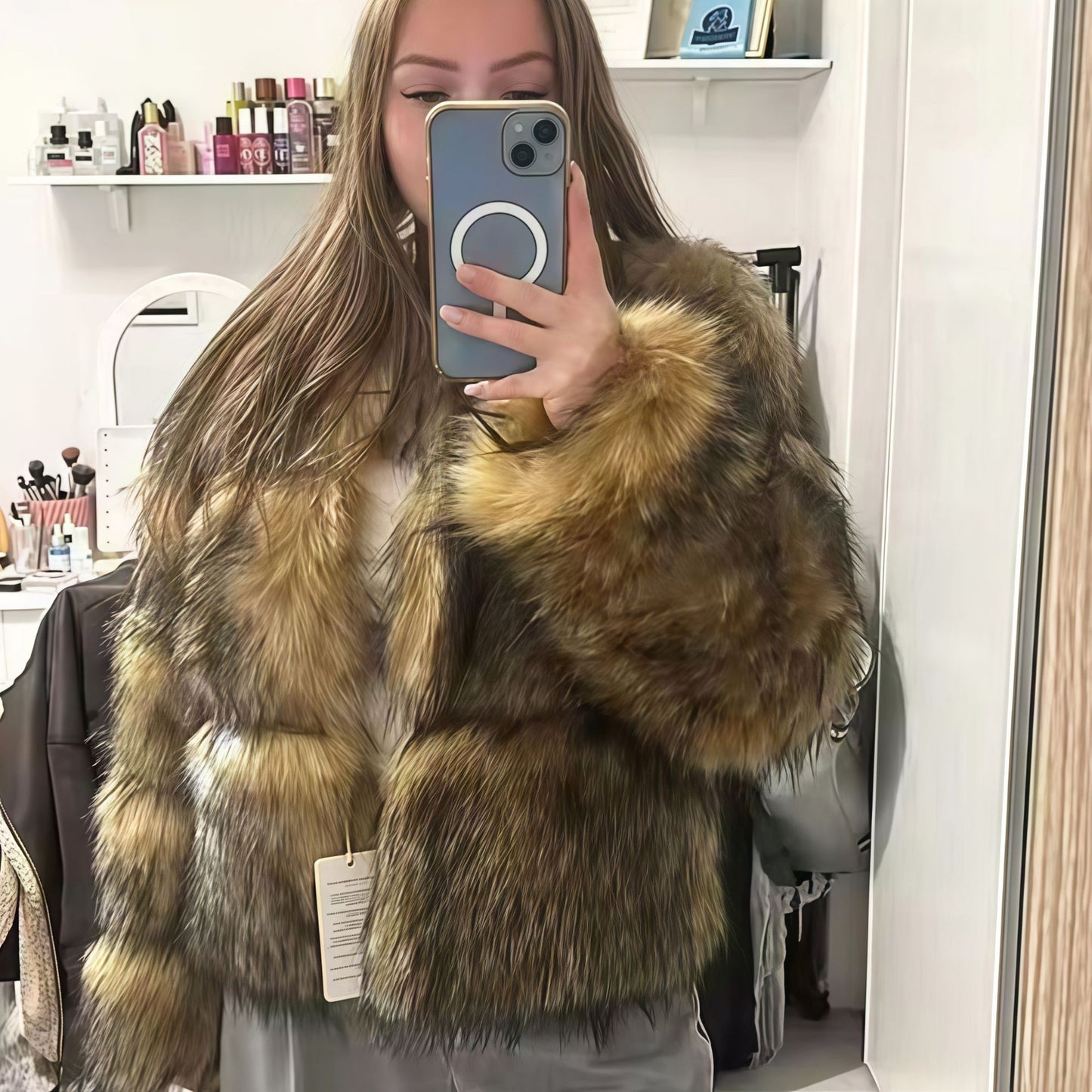 Women Faux Fur Jacket Ivyshape