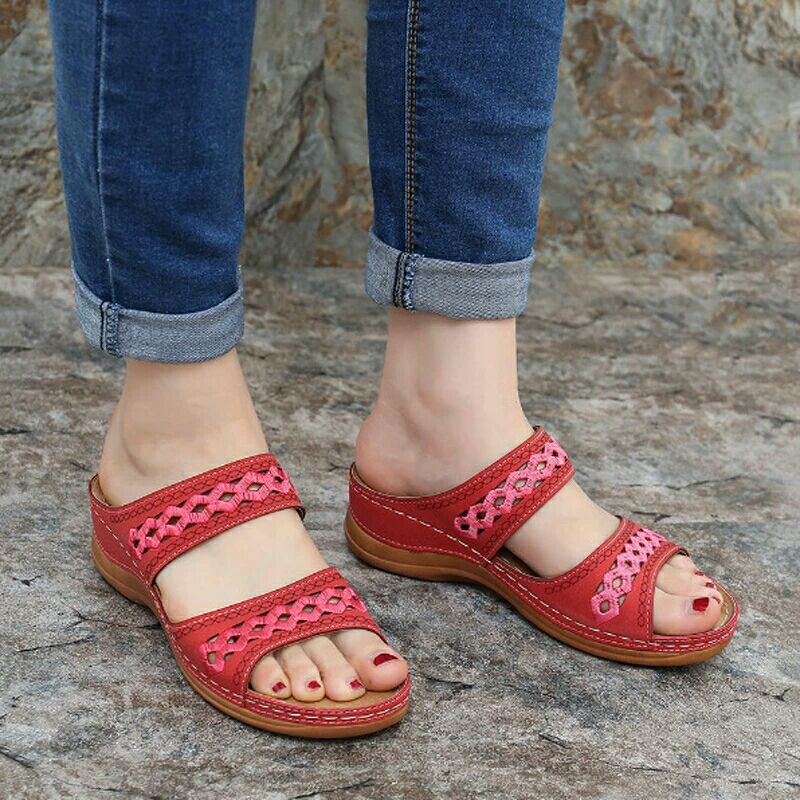 Women Comfortable and Fashionable Mules with Wide Adjustable Straps Ivyshape