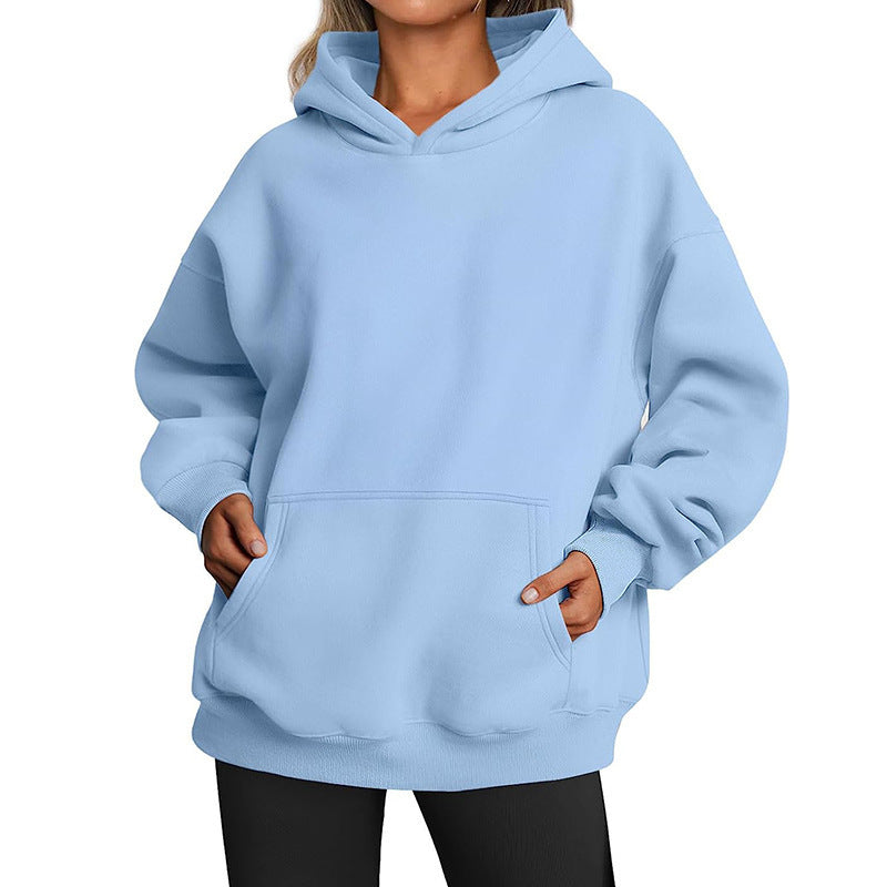 Women's Plus Size Hoodie with Practical Pockets and Casual Cut Ivyshape