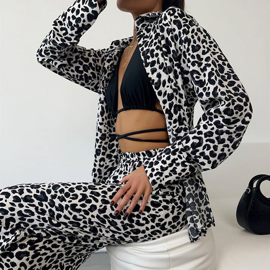 Ivyshape | Leopard Print Lounge Set