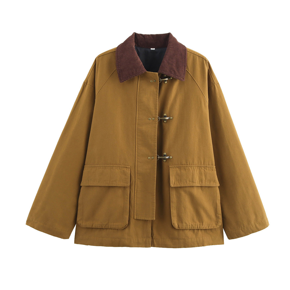 Women's casual utility jacket with functional pockets and practical button closure Ivyshape