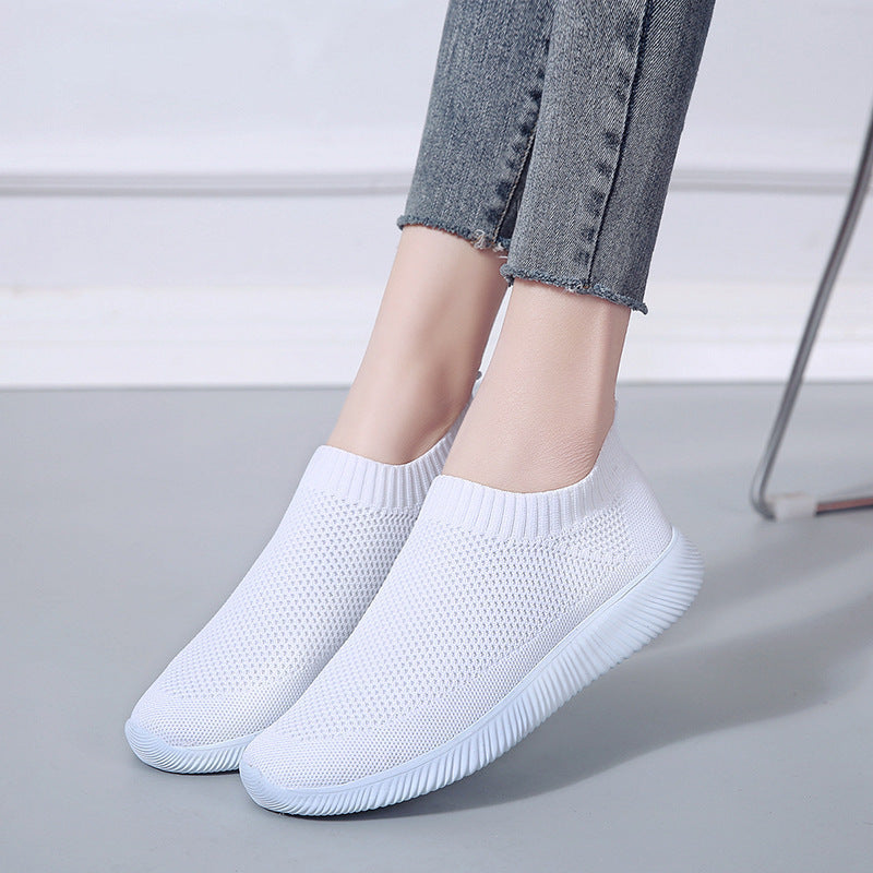 Women's Breathable Slip-On Sports Shoes with Elastic Upper Ivyshape