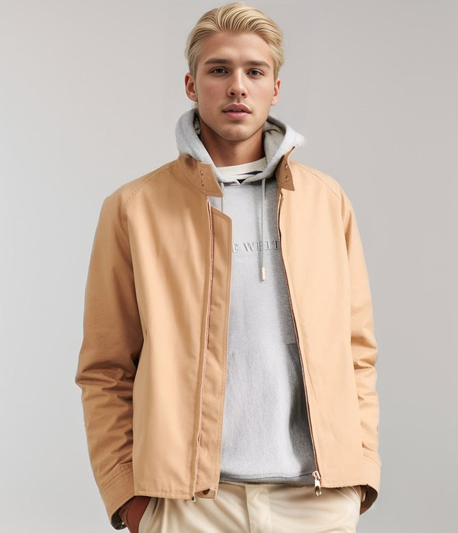 Men's lightweight leisure jacket in modern design with stand-up collar Ivyshape