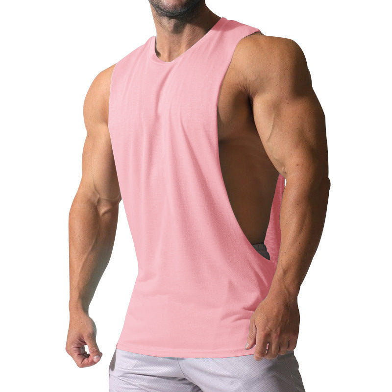 Men's Sleeveless Sports Shirt with Deep Back Cut and Breathable Material Ivyshape