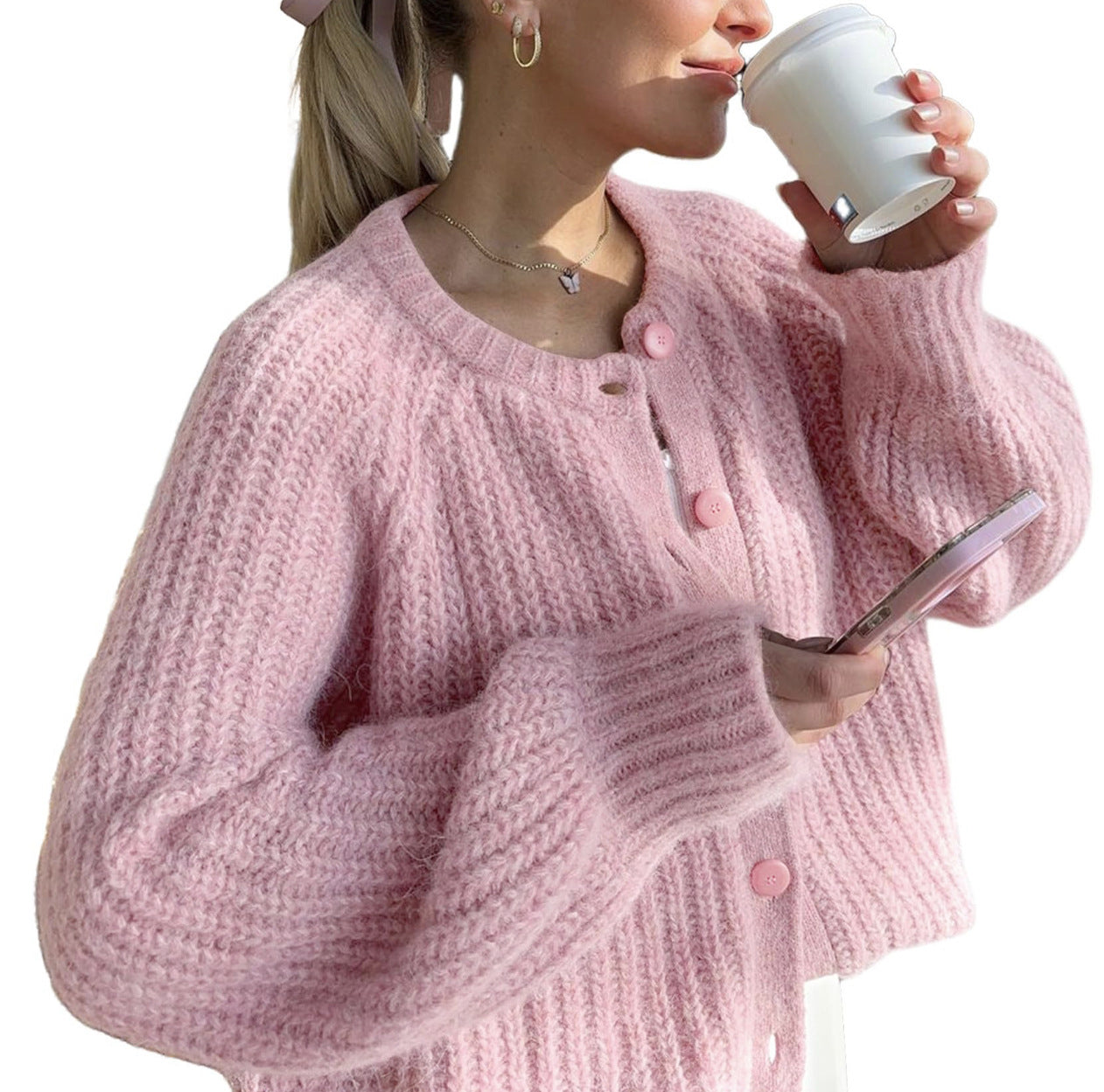 Women's Cozy Knit Cardigan Ivyshape