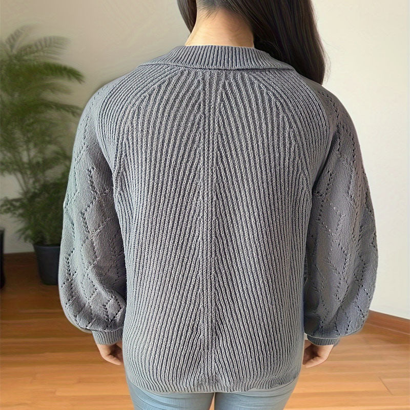 IvyShape | Round Neck Foreign Trade Knitted Sweater