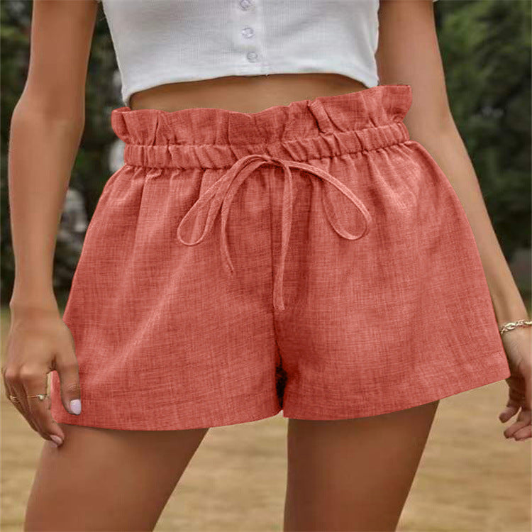 Ladies Relaxed Elastic Waist Casual Shorts Ivyshape